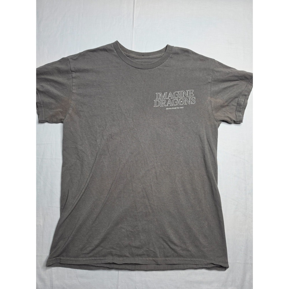Imagine Dragons T-Shirt Men's Medium Gray Mercury World Tour 2022 Graphic Cotton